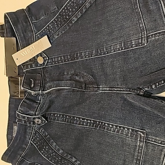 White House Black Market Blue Flare Wide Leg Jeans - Picture 5 of 7